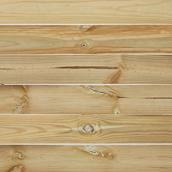 Panneau droit de clôture Khoper en bois traité ép.20 mm L. 90 x H.180 cm