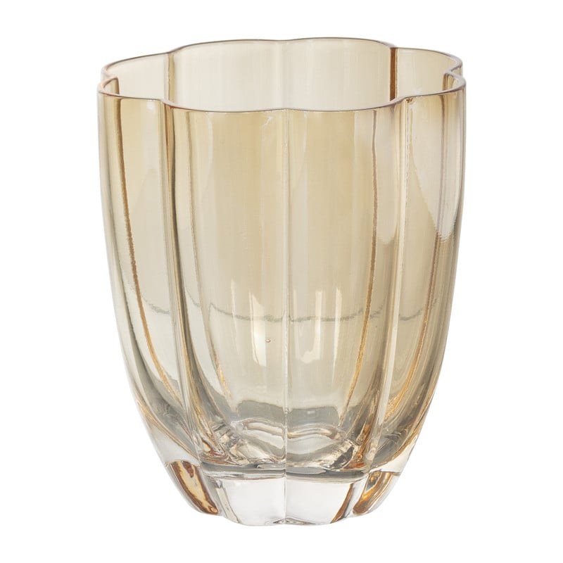 Waterglas geschulpt - goudkleurig - 250 ml