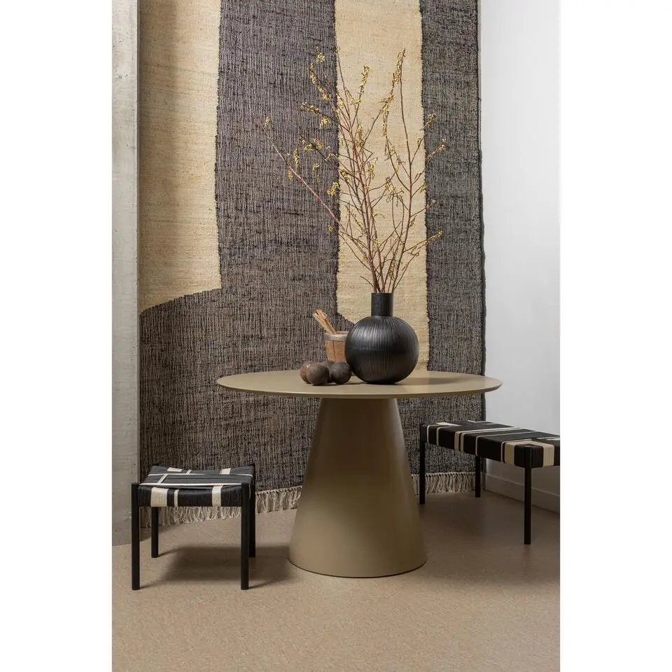 WOOOD Jorre Eettafel - MDF - Militair Bruin - 76x120x120