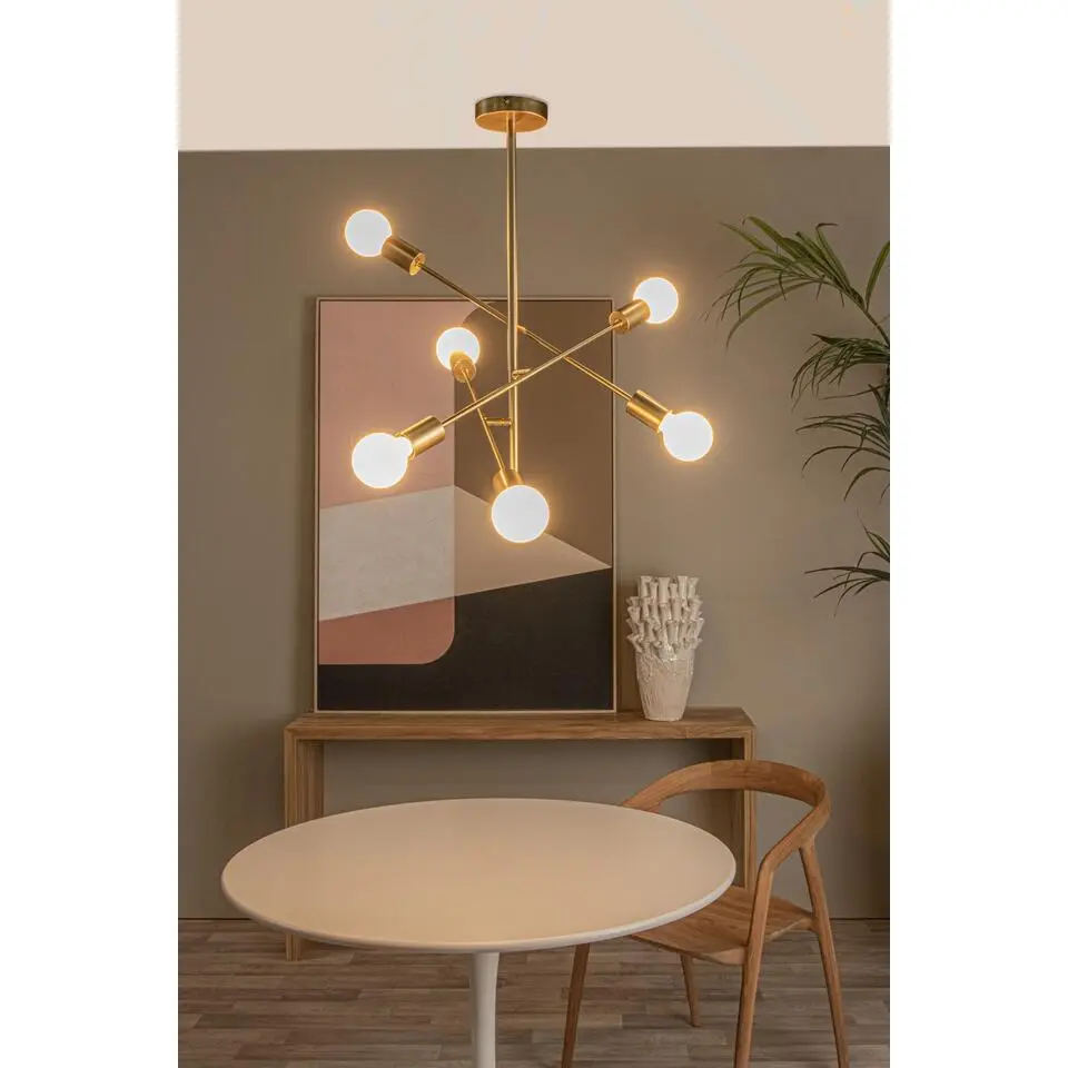 Lucide LESTER Plafonni&egrave;re - Mat Goud / Messing