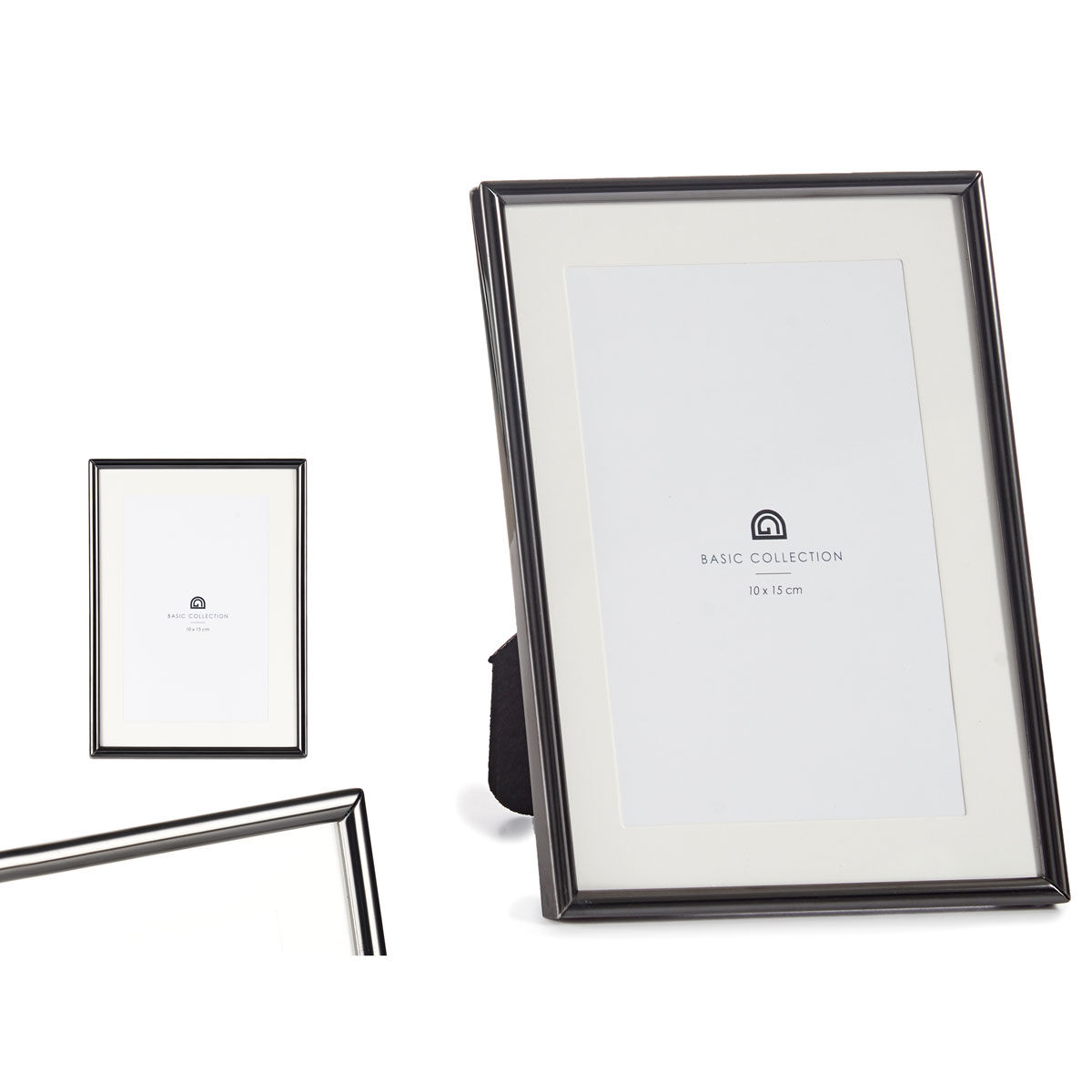 Moldura preta em metal 10x15cm