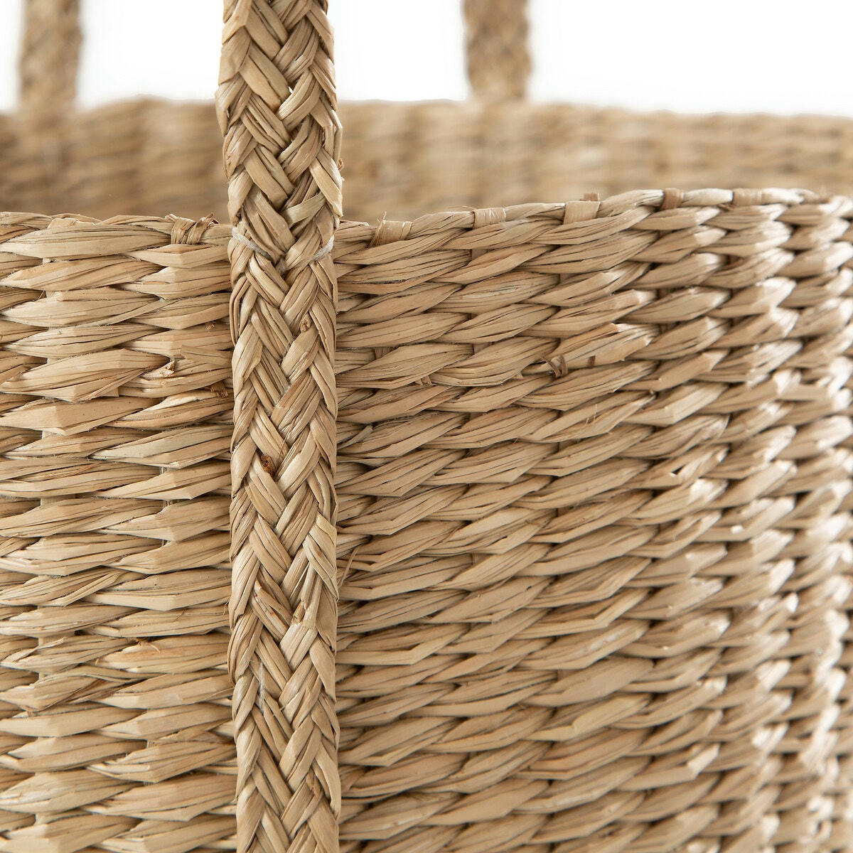 Panier haut et rond en jonc de mer, Zac
