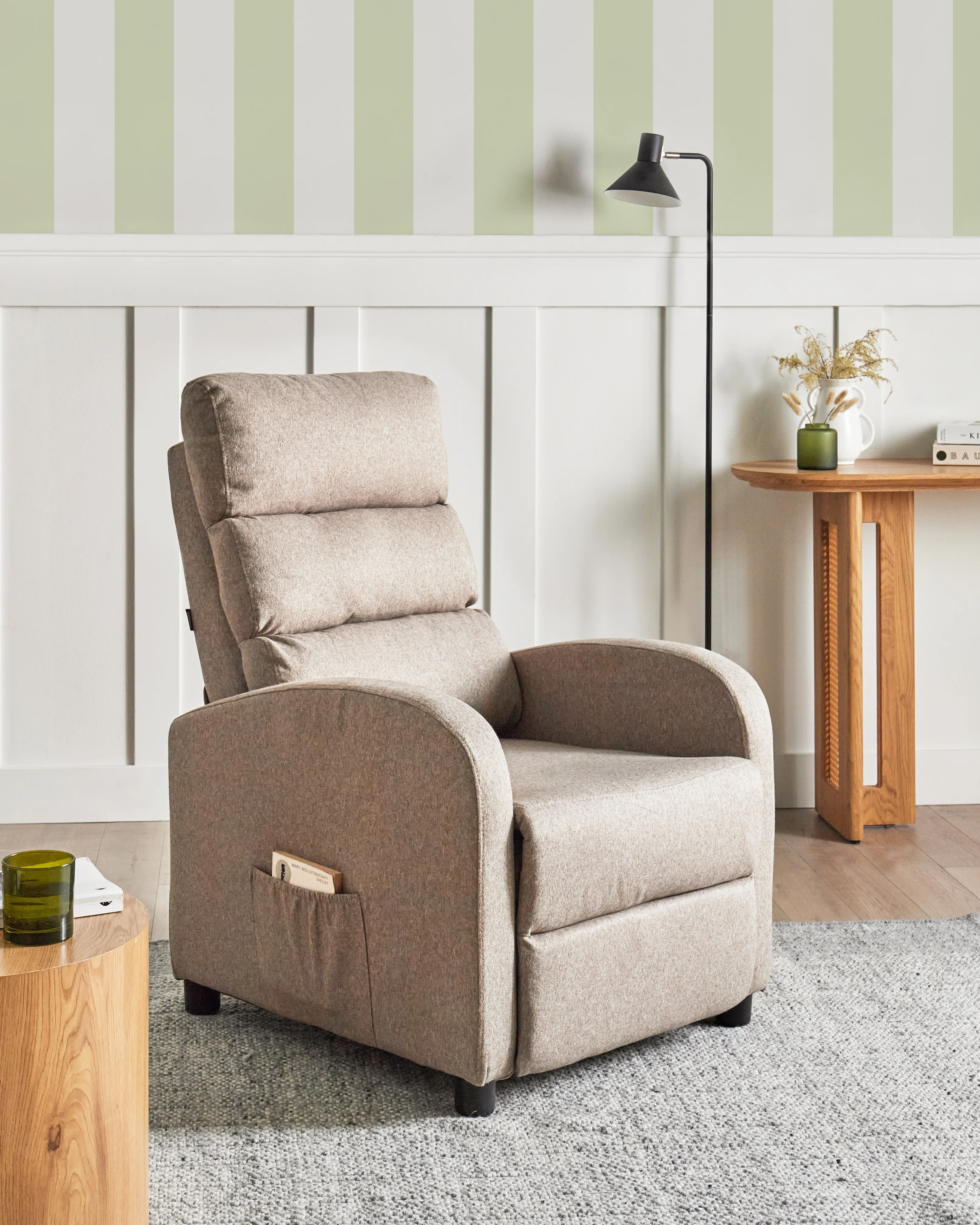 Recliner Chair OTUS Fabric Taupe