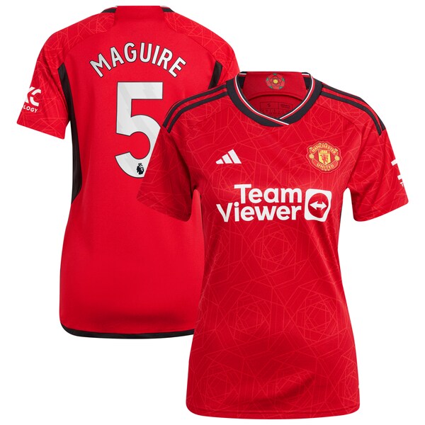 Harry Maguire Manchester United adidas Women's 2023/24 Home Replica Player Jersey - Red/Green