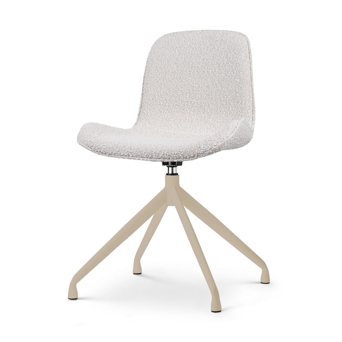 Nolon Nola-Fé draaibare eetkamerstoel bouclé beige beige onderstel