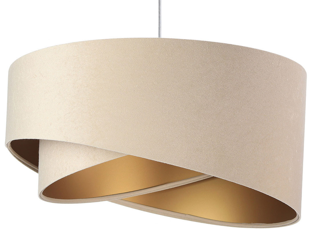 Beżowozłota lampa wisząca glamour - Jotica