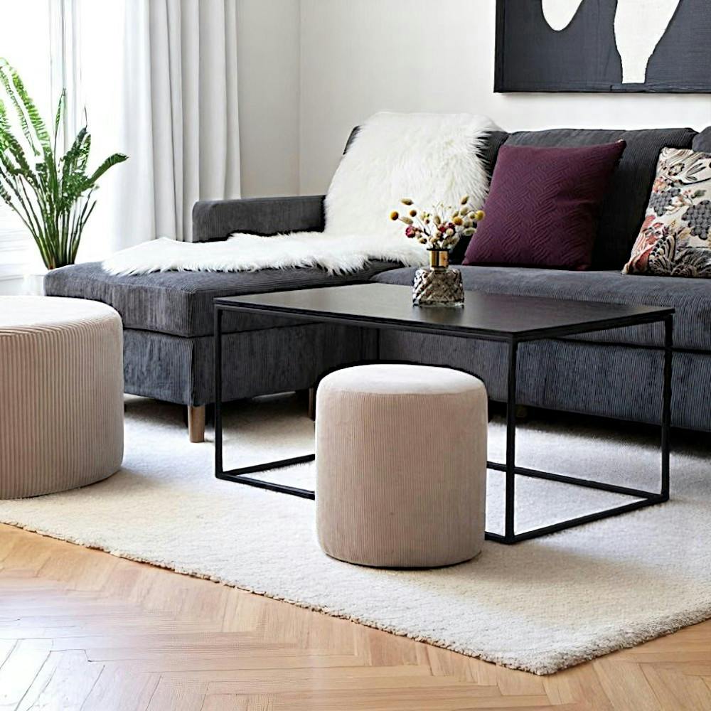 Table basse rectangulaire noire - design minimaliste TALLINN