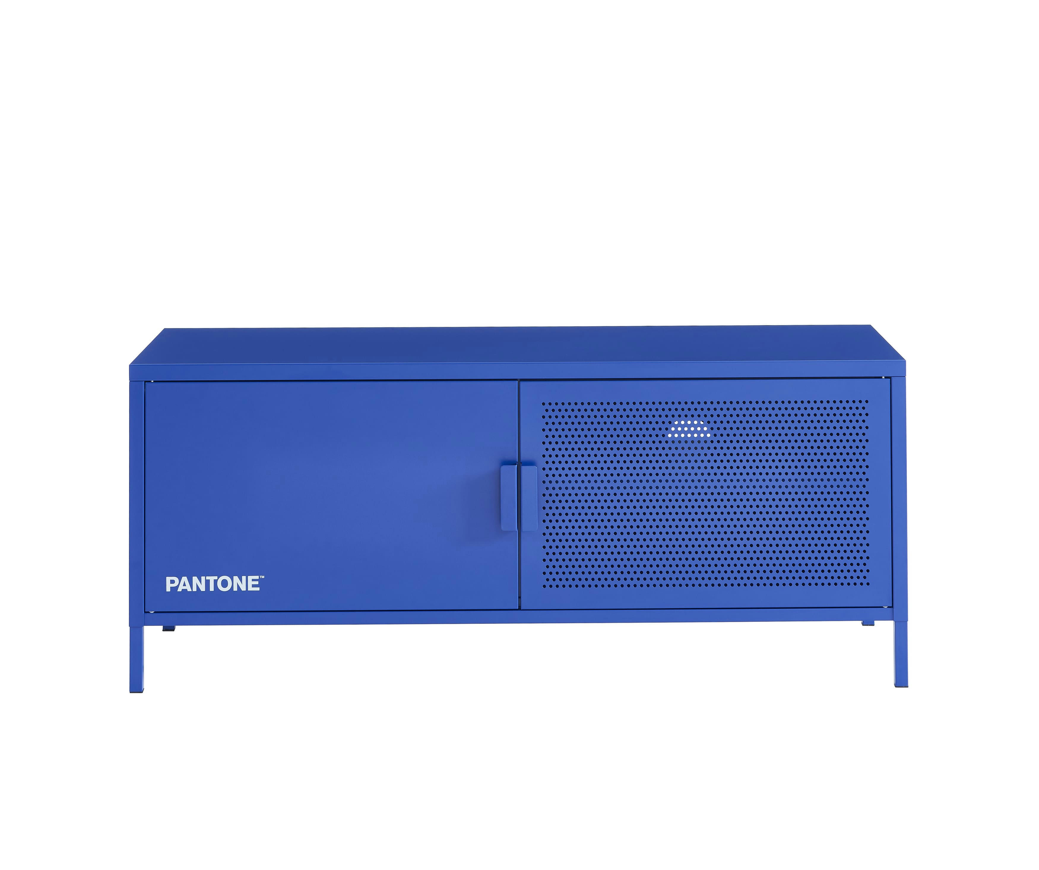 PANTONE - Meuble tv  métal bleu électrique 120cm