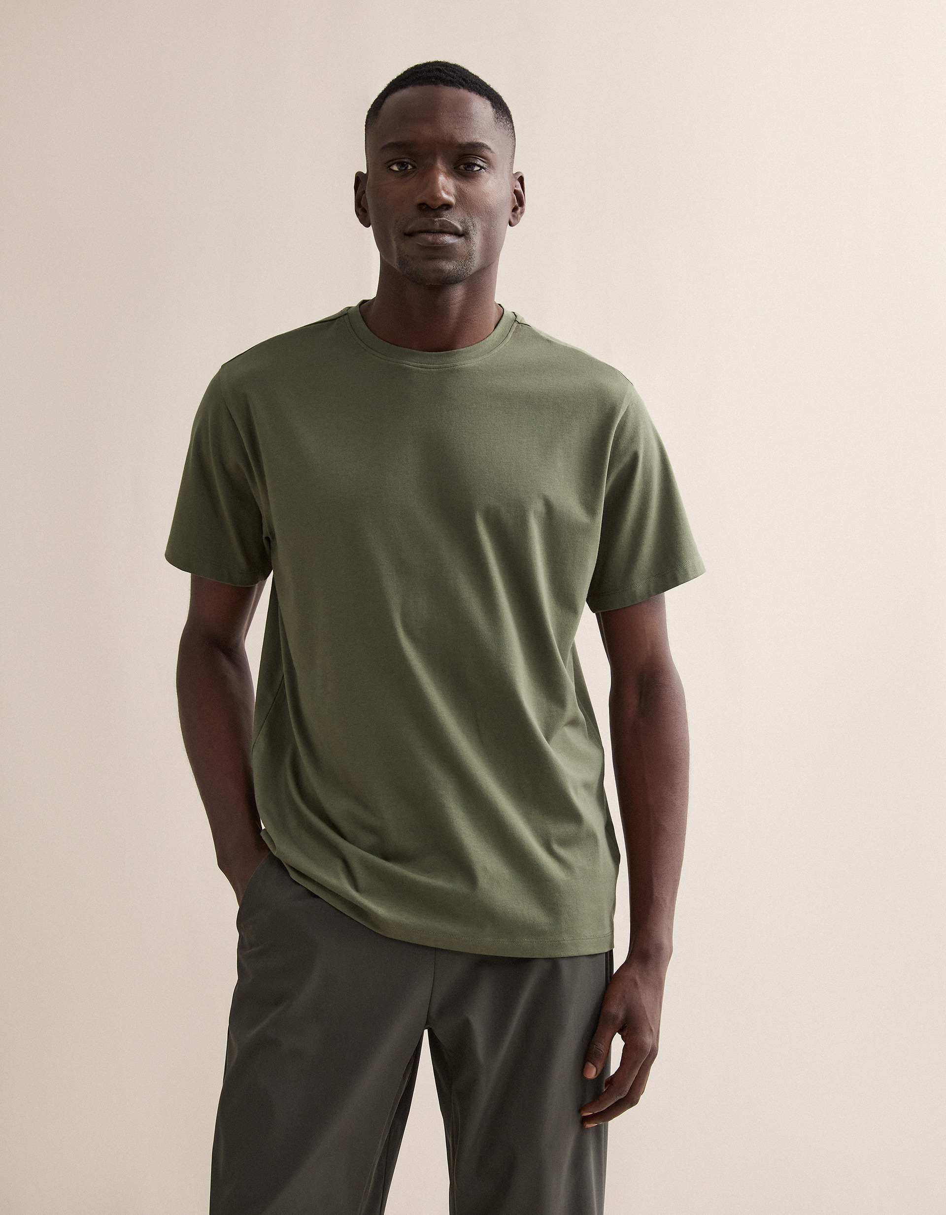 T-shirt, Homem, Verde Escuro