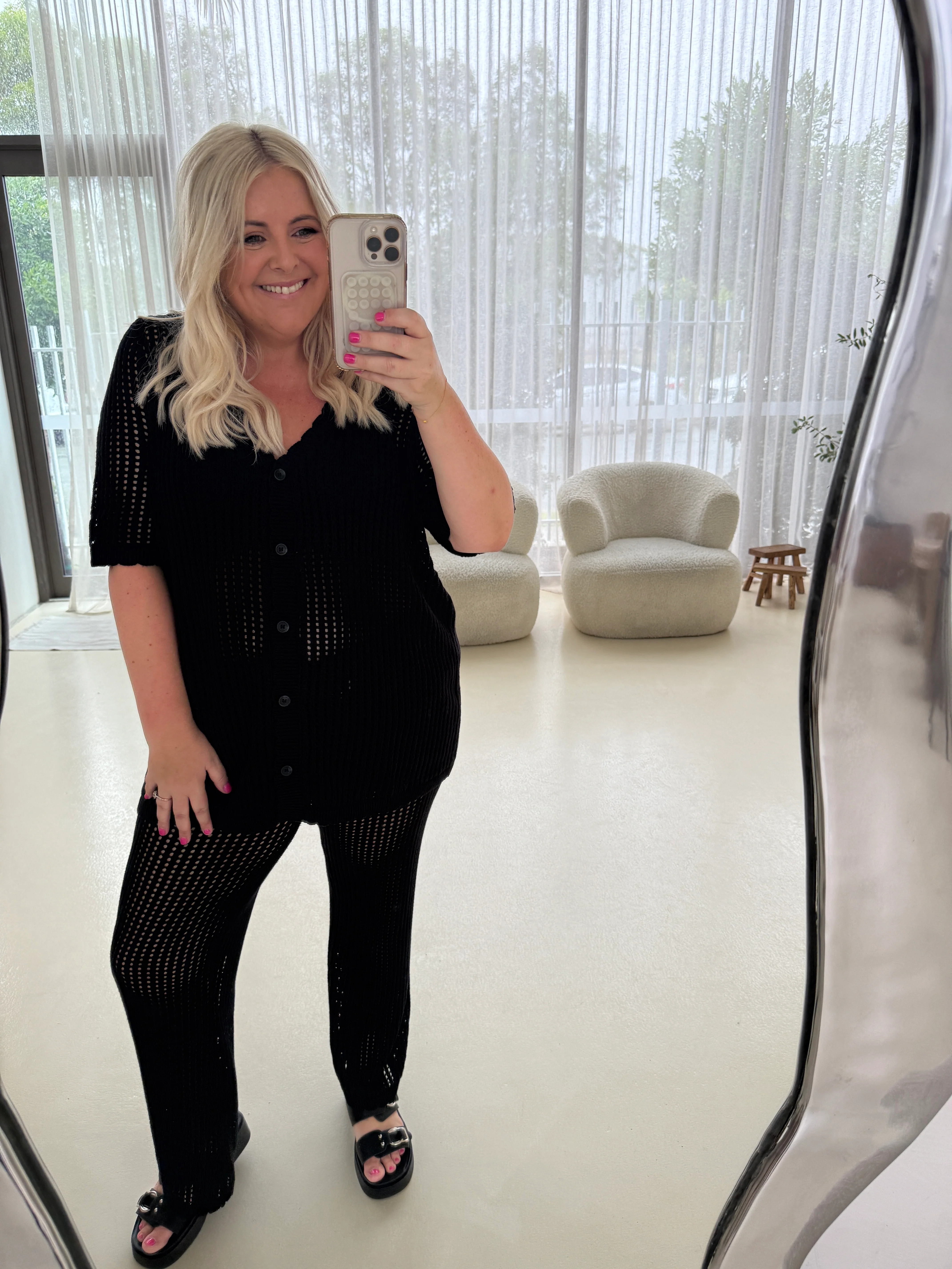 Maisie Knit Pant in Black