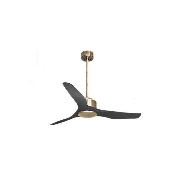 Modulo Regular Exterior - un ventilateur pour extérieur IP44, DC 127 cm Laiton pales abs noir sans Lumière20 à 30 m²