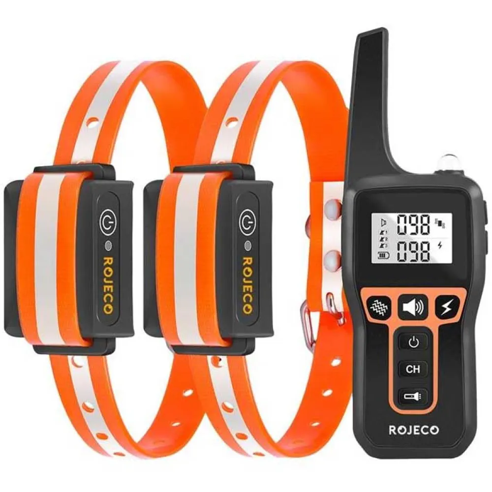 Rojeco PD5291000 m Dog Training Collar with 2 Collars