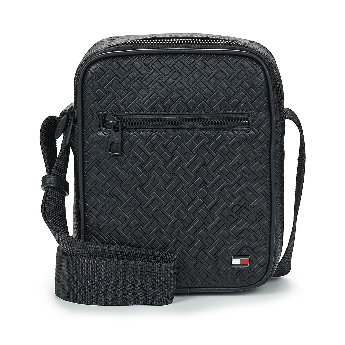 Tommy Hilfiger - TH EMBOSSED FLAG MINI REPORTER - Black