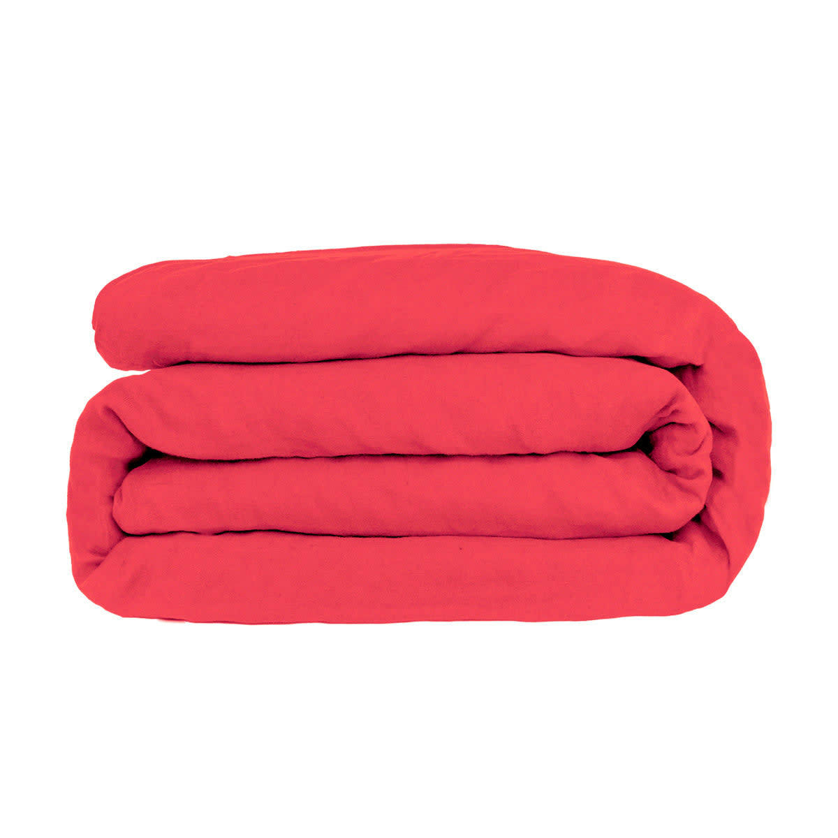 HORTENSE - Housse de couette lin lavé  260x240 rose framboise