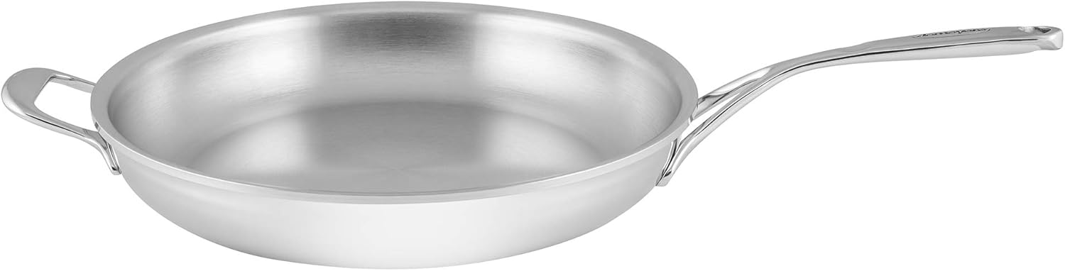 Demeyere Atlantis Proline 12.6-inch Stainless Steel Fry Pan with Helper Handle