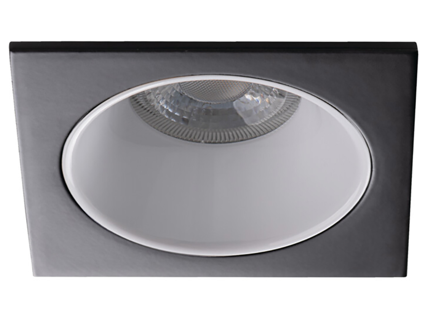 Lampa sufitowa wpuszczana Glozo aluminiowa czarna