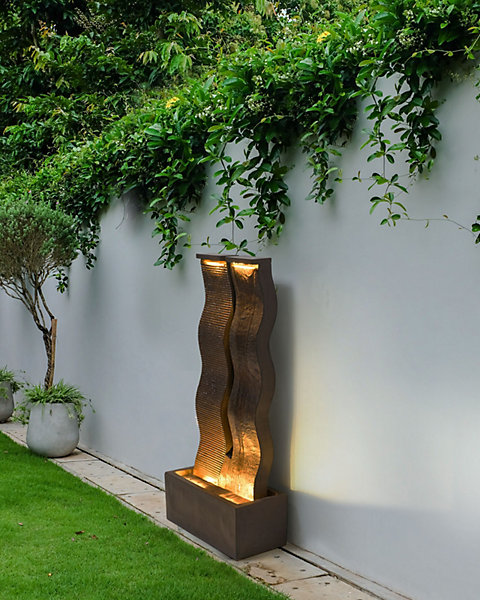 Fontaine de jardin SUNLINE LED Marron