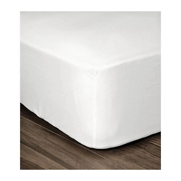 LOVELY HOME Drap Housse 100% Coton 160x200cm - Bonnet 35cm - Blanc