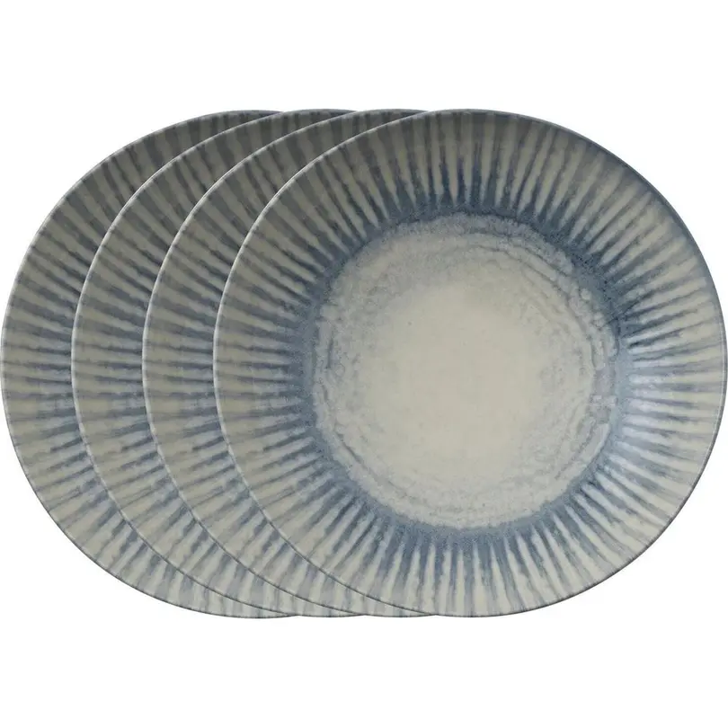 Flacher Teller 4er-Set Sunlight Blue