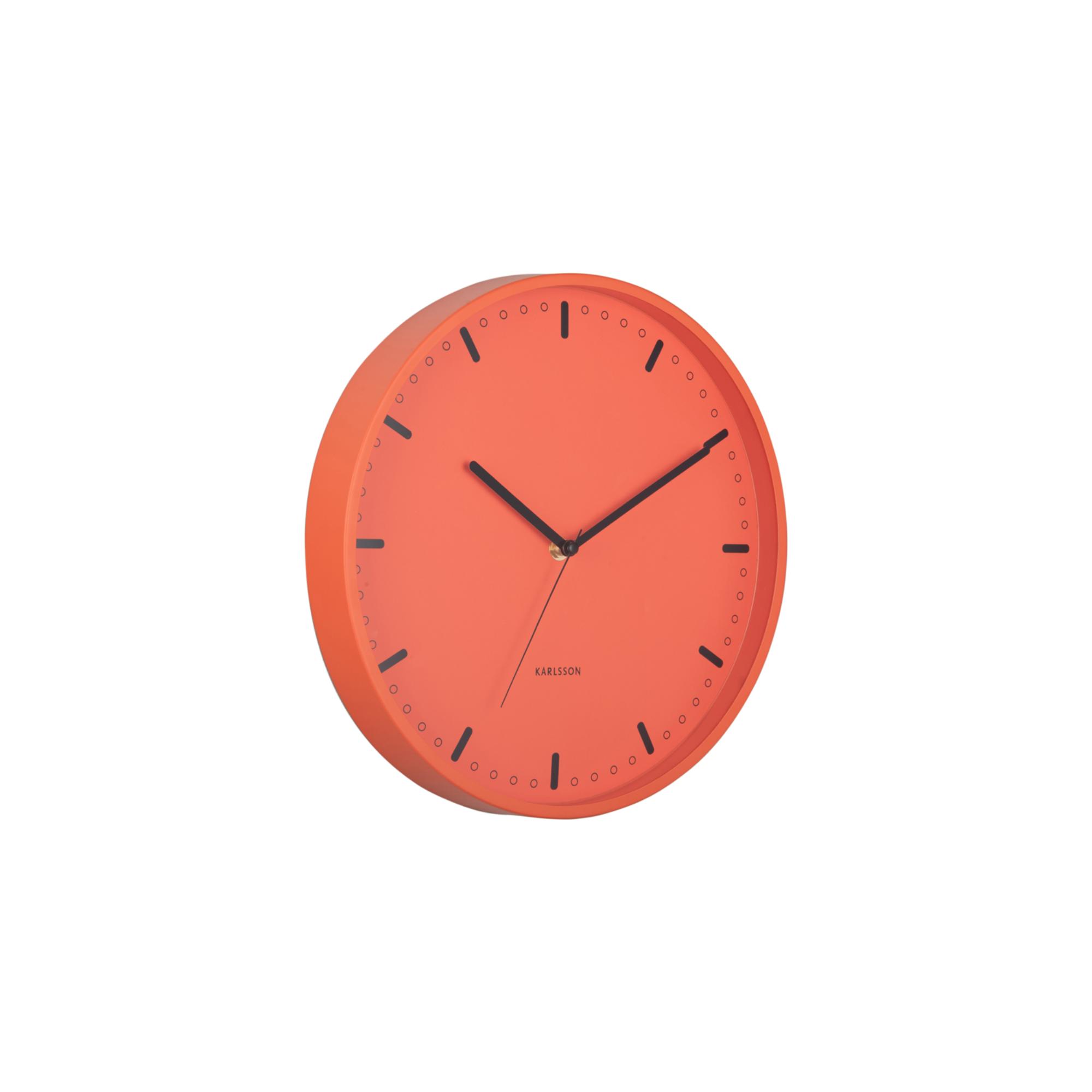 Karlsson wandklok Cool Retro - oranje - Ø30cm