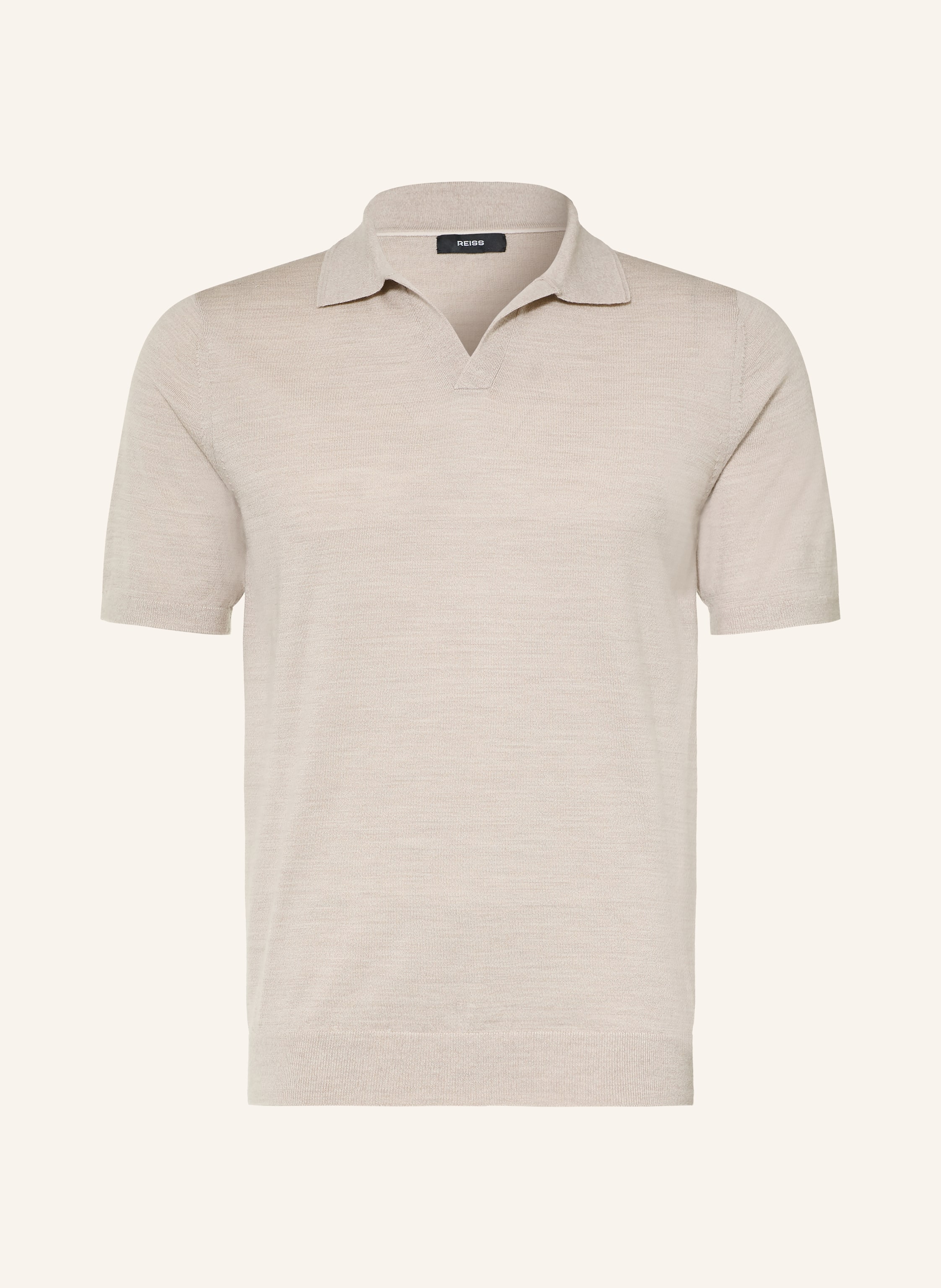 REISS Strick-Poloshirt DUCHIE aus Merinowolle