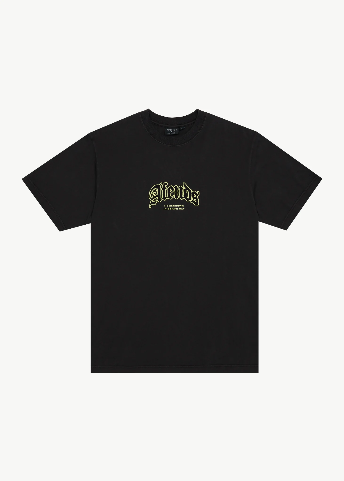 AFENDS Mens Home - Retro Tee - Stone Black