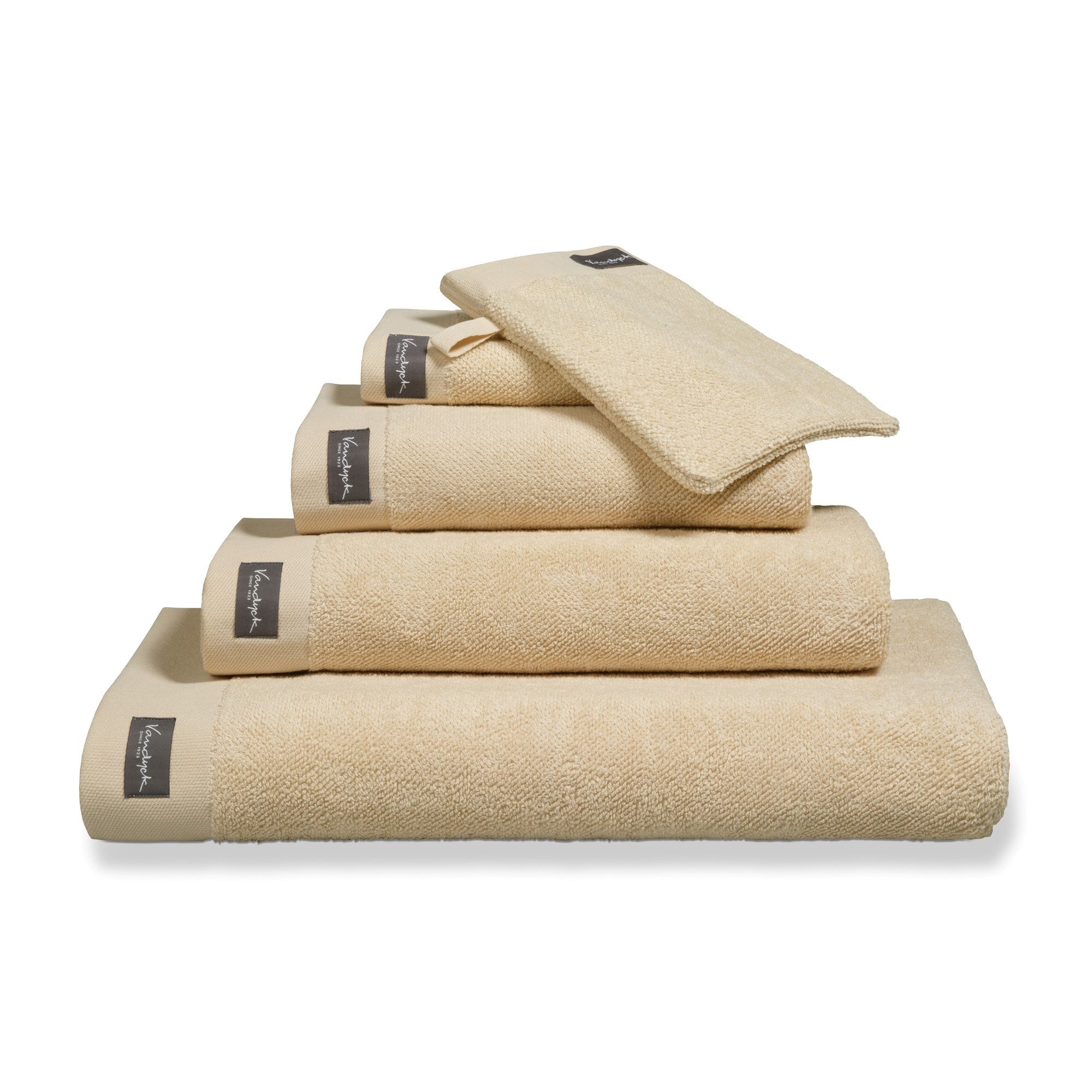 Gastendoek Home Uni Bleached Sand   Beige   Geel   Katoen