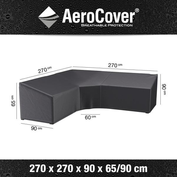 Pokrowiec ogrodowy w kształcie "L"7956 270x270x90cm 7956 AeroCover szary