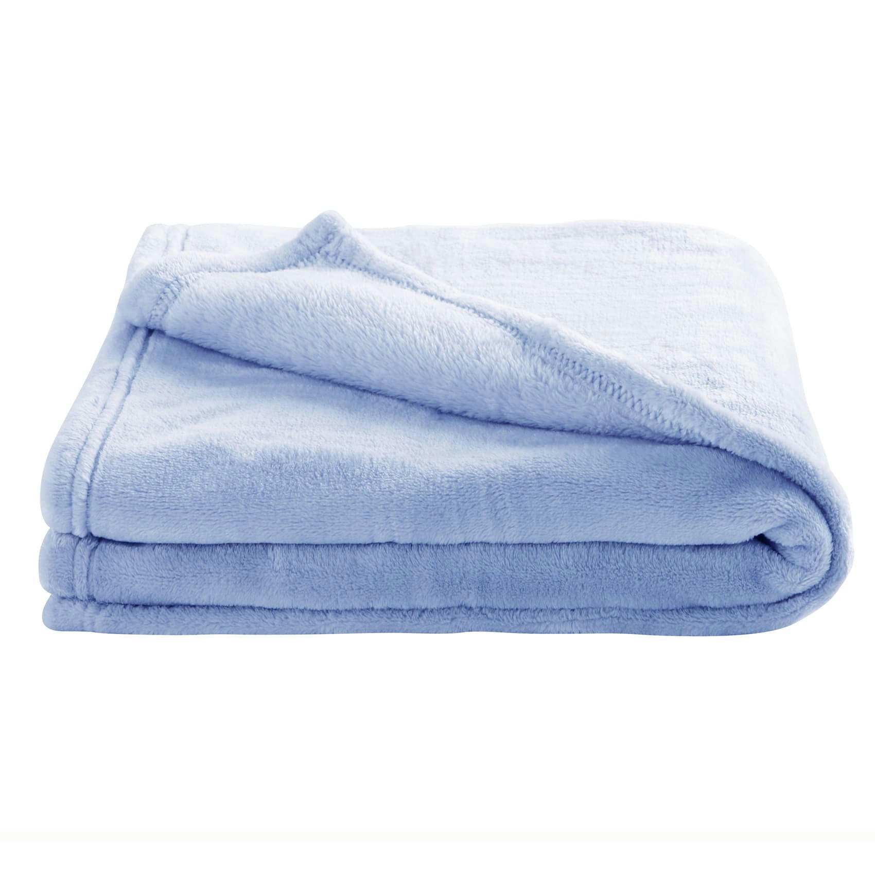 - Couverture enfant en microfibre bleu ciel 100x150 cm