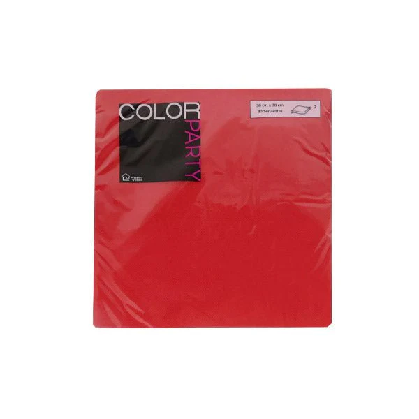 Color Party Serviettes Rouge 30 Pack