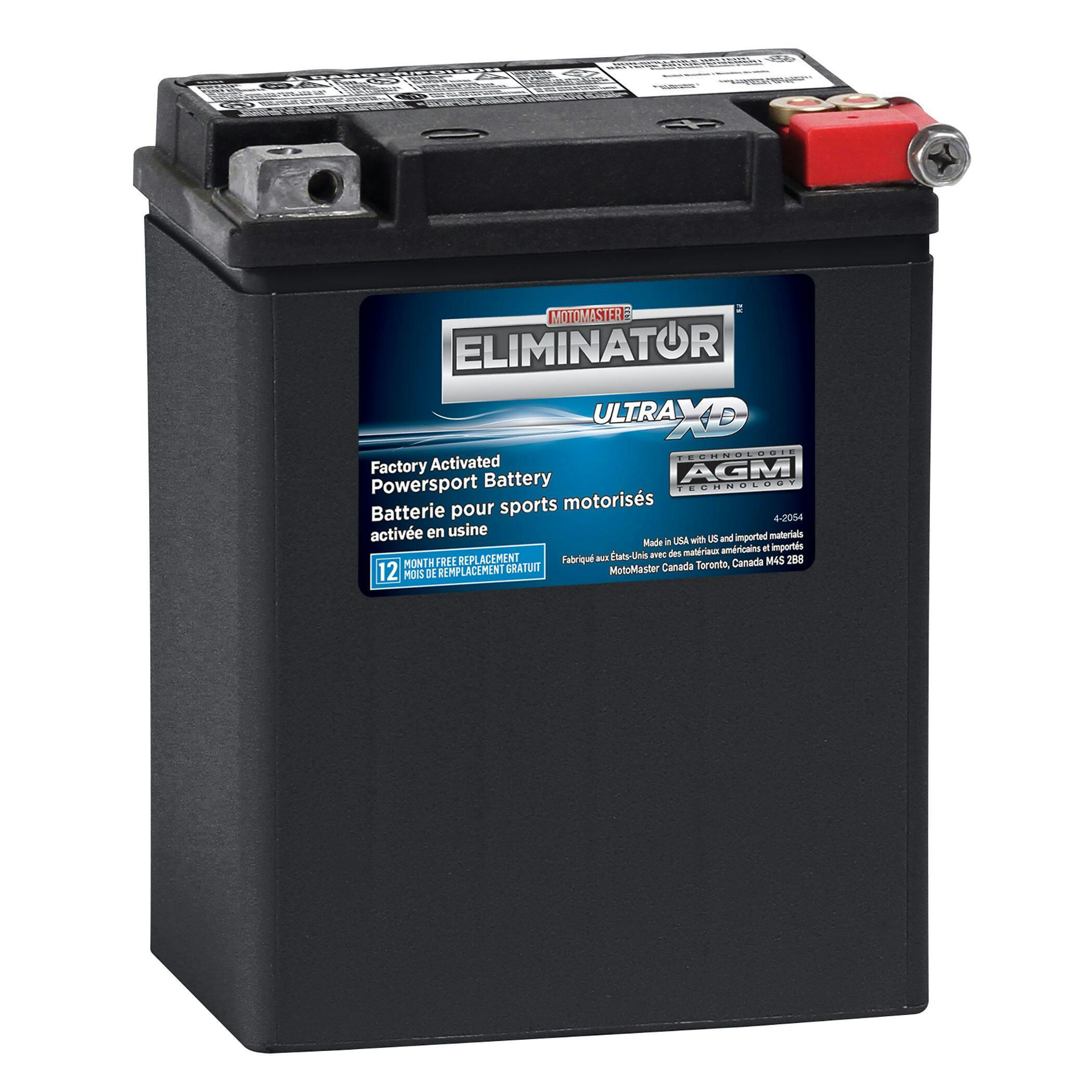 MOTOMASTER ELIMINATOR AGM Factory-Activated Powersports Battery, ETX15L