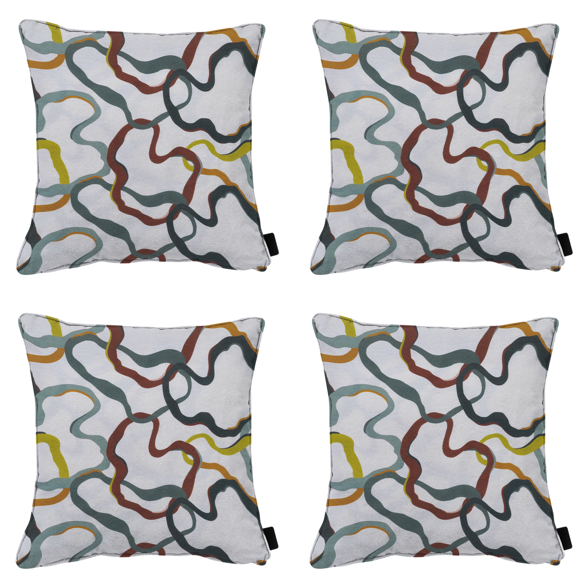 Madison sierkussen Blaze - multikleur - 50x50x10cm - set van 4