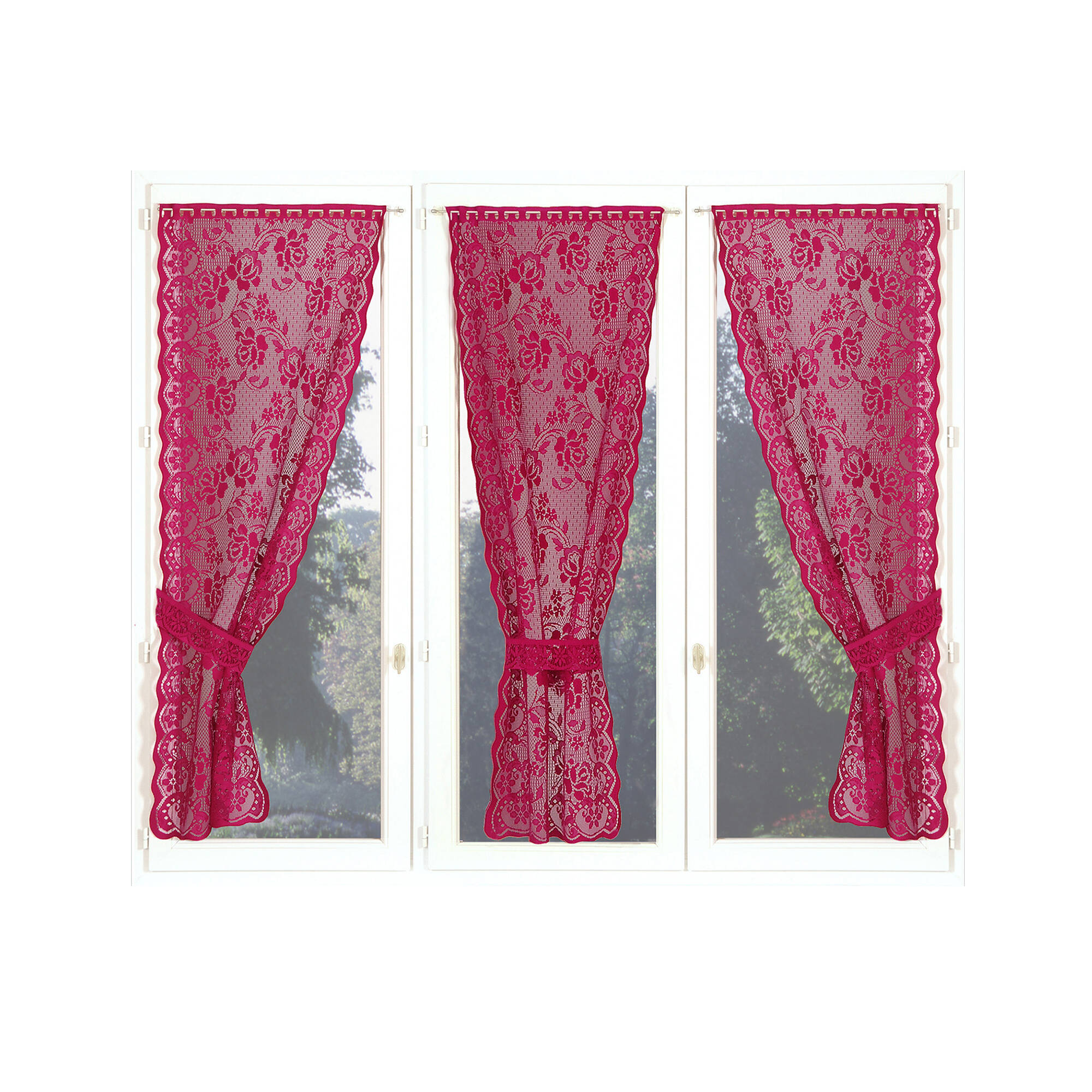 Rideau guipure - triptyque