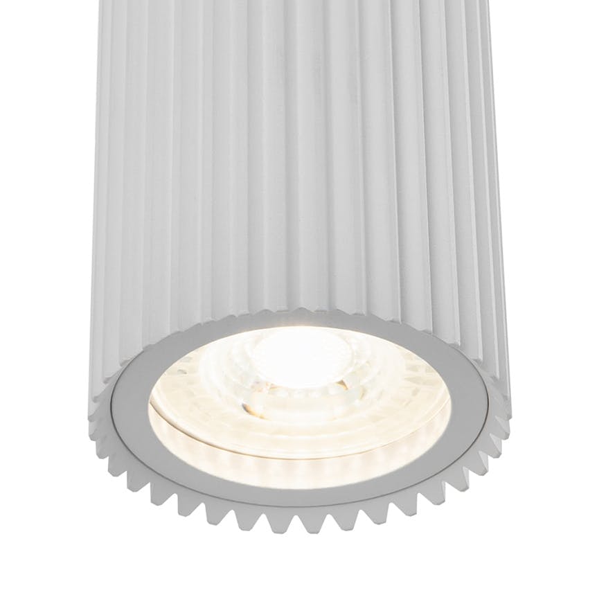 Applique design blanche – cylindre cranté vertical TAVA
