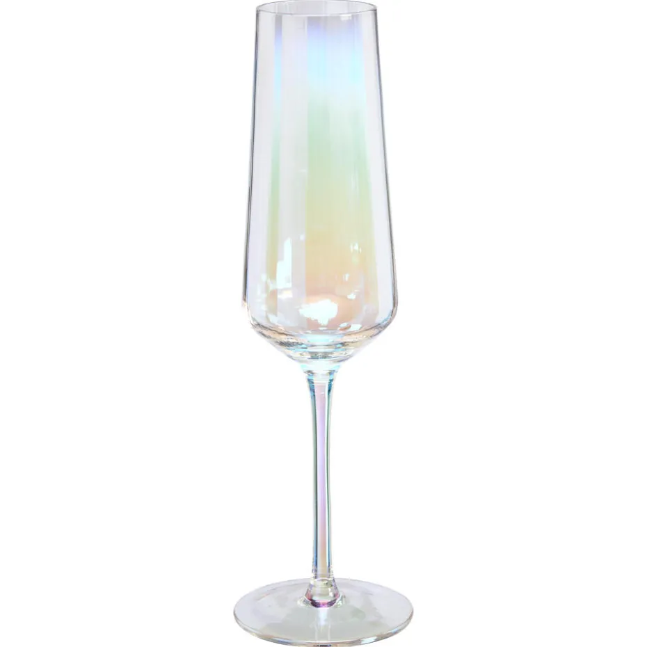 Kwantum Kerstservies | Champagneglas Ribbel Holo 300ml