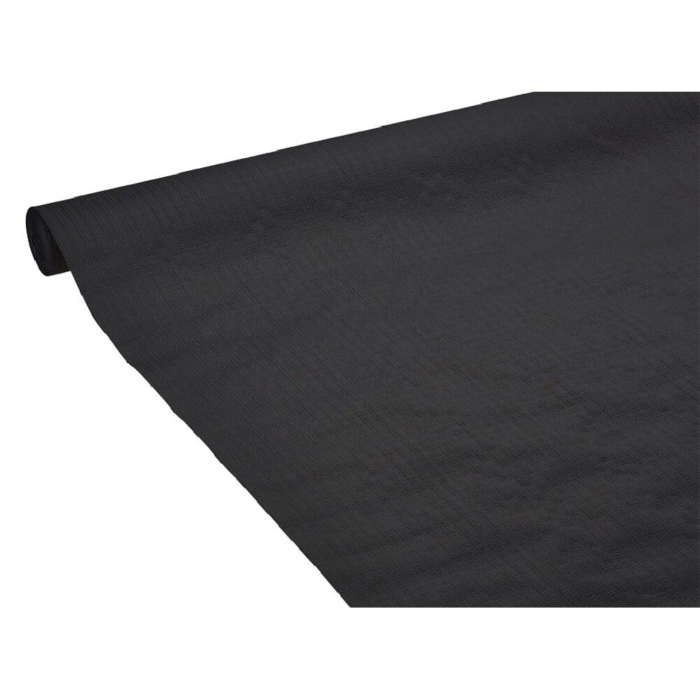 Nappe gauffrée noire en papier 20m