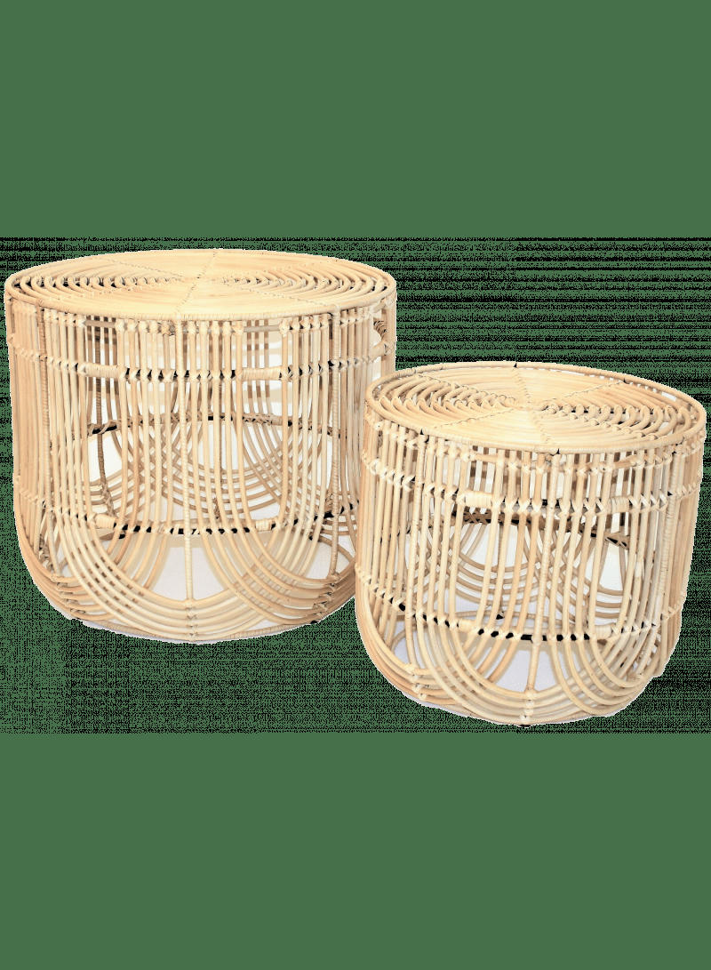 JAVA - Set tables basses rotin