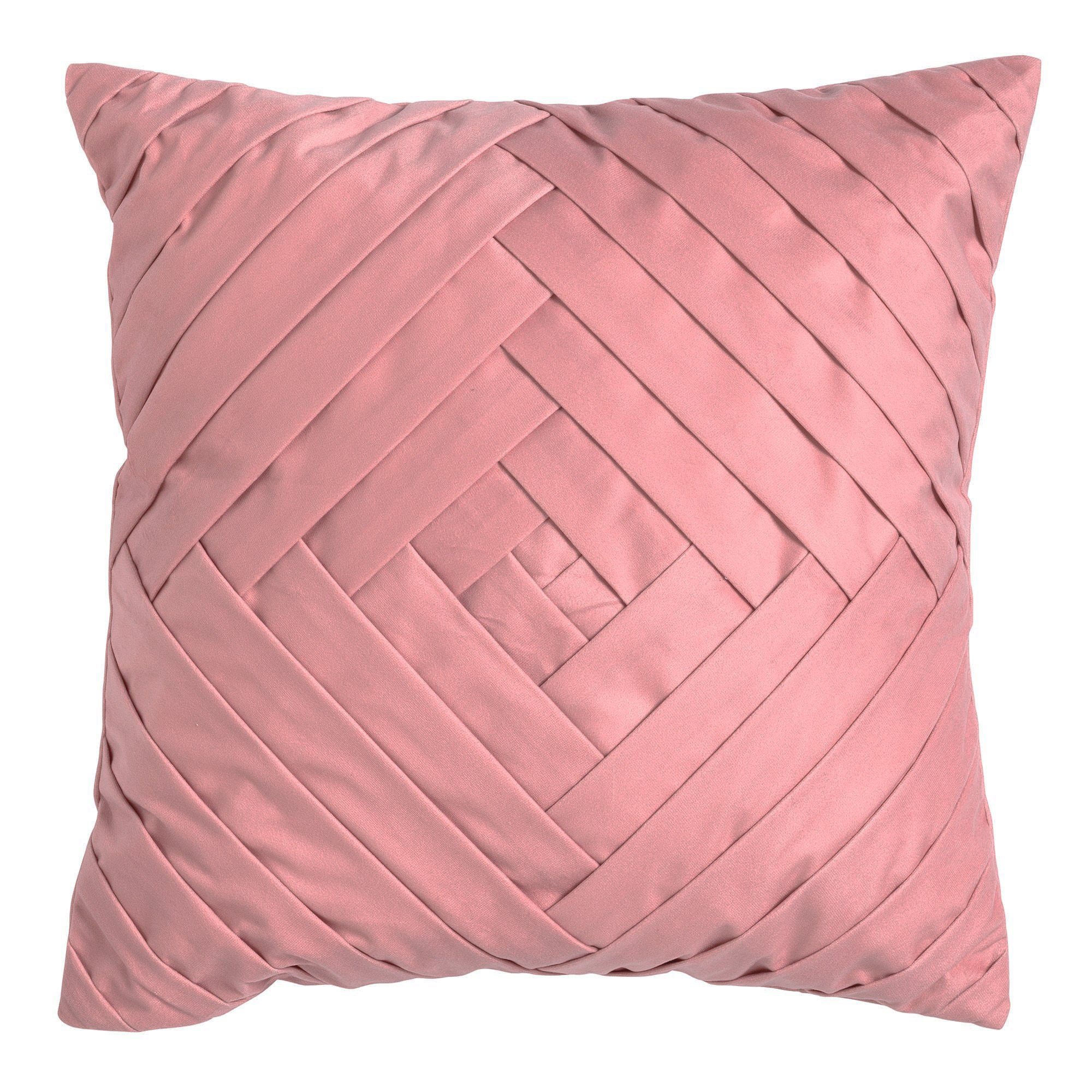 PHILLY - kussenhoes 45x45 cm - velvet - Dusty Rose - roze