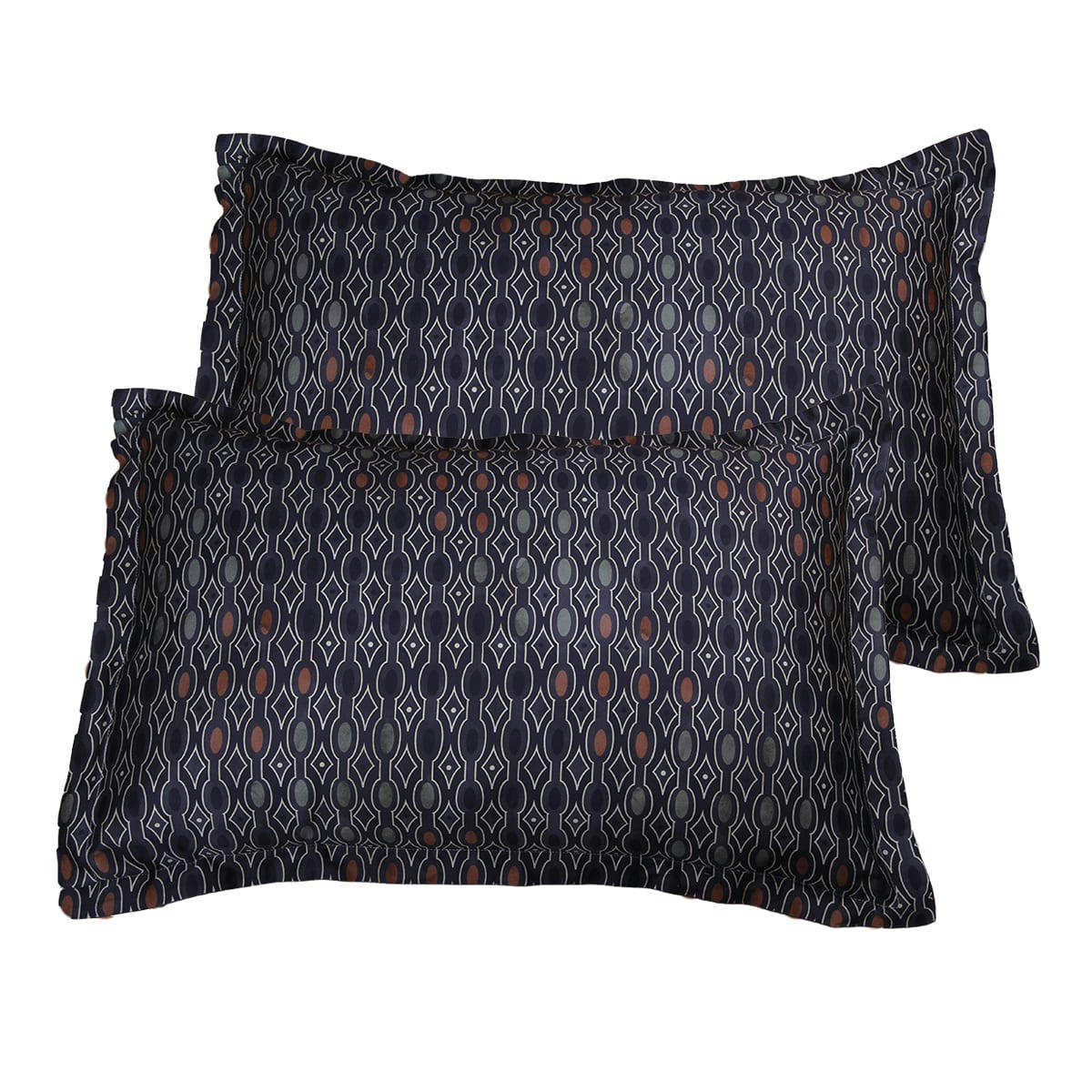 MAJEUR - Lot de 2 Taies d'oreiller 50x70 cm satin de coton