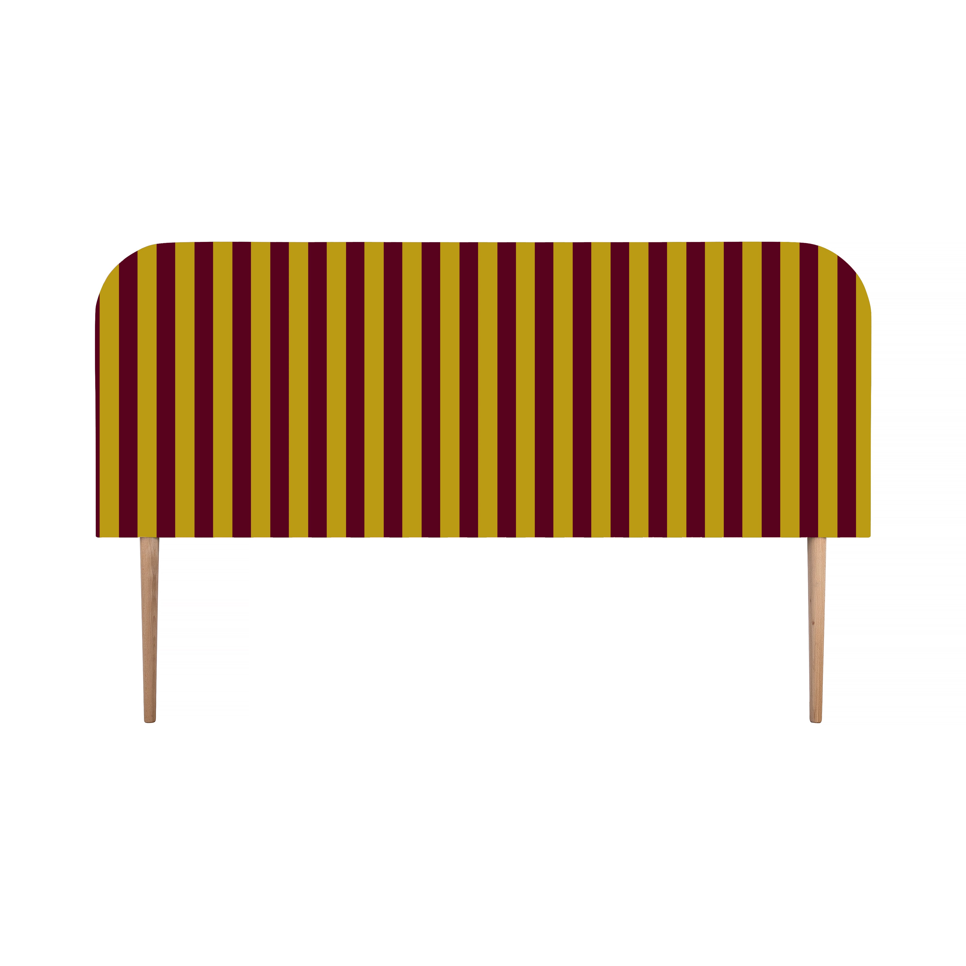 Gestoffeerd fluwelen hoofdbord met strepen 160x97cm