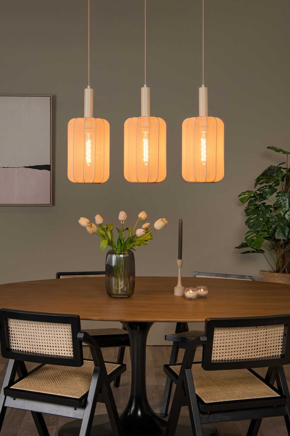 Lucide hanglamp CORINA - 3xE27 - Beige