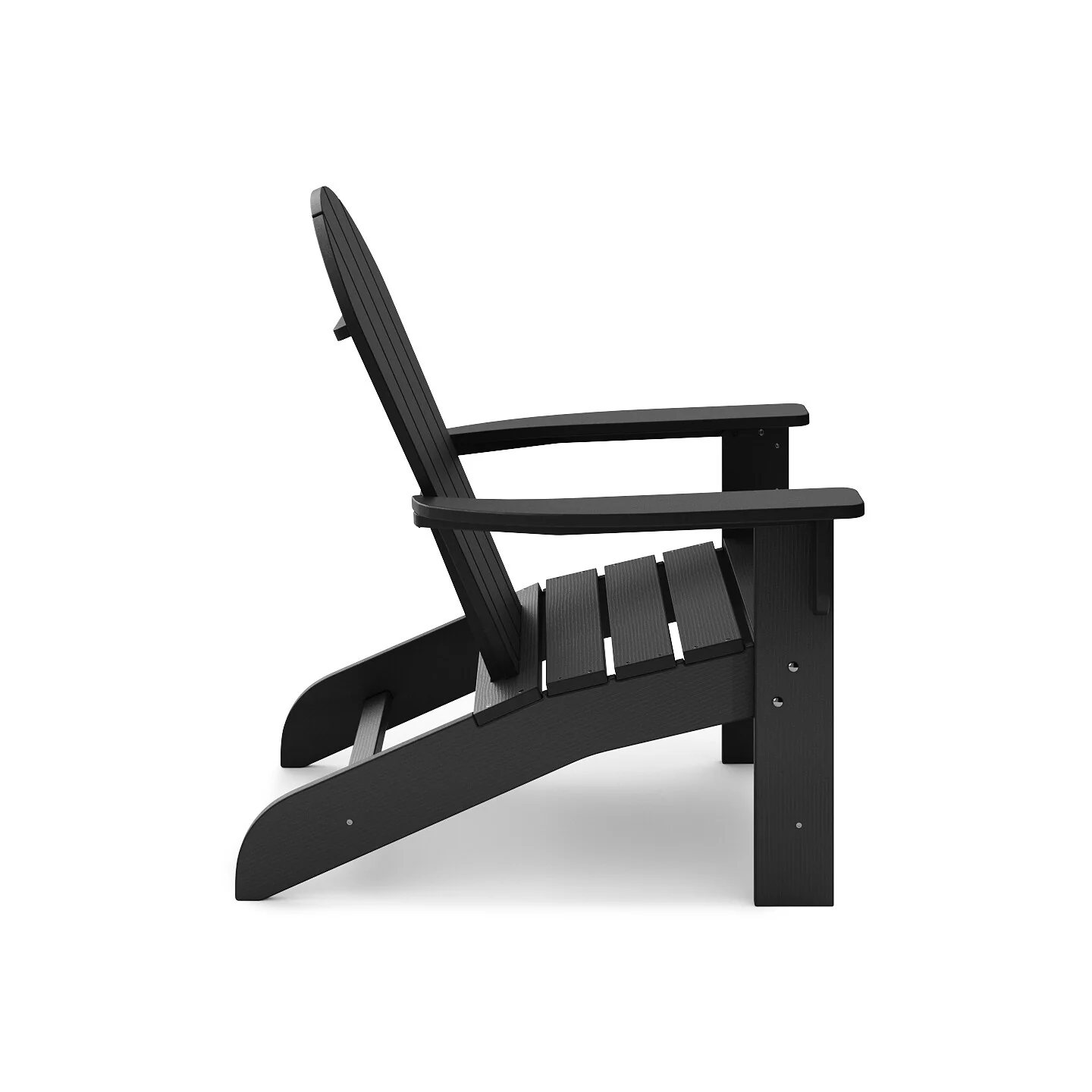 Black Adirondack Chair - Premium Hdpe Poly Lumber For Pool, Patio, And Garden Elegance