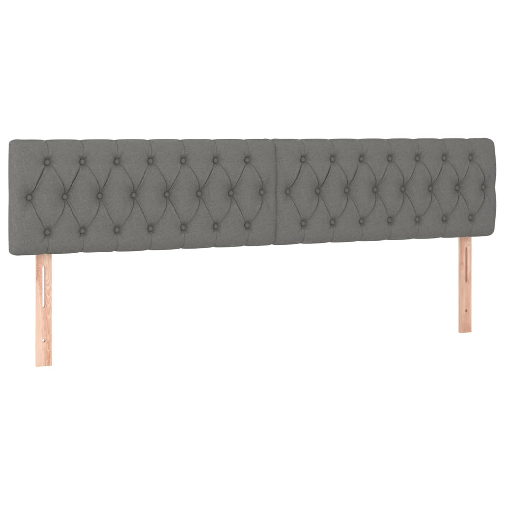Wezgłowie Szary 180 x 7 x 78/88 cm Tkanina vidaXL