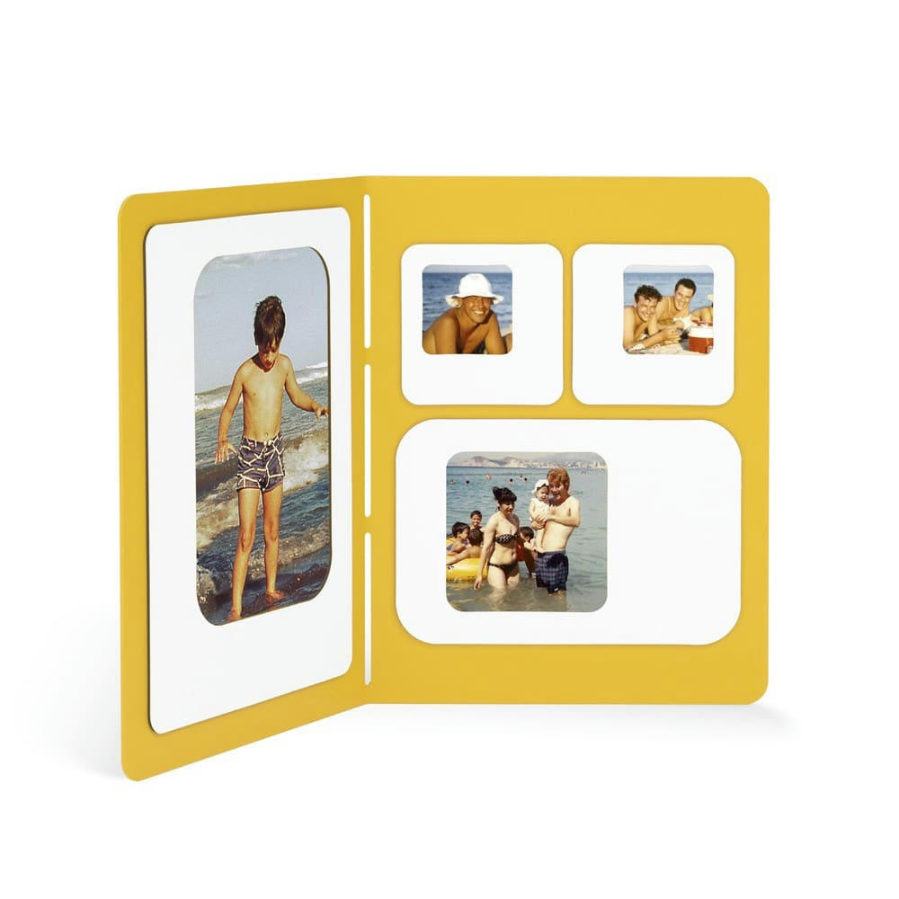 - Porte photos c4 acier jaune