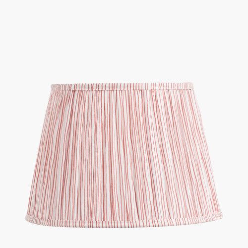 Ruma Red Stripe Mushroom Pleat Tapered Lampshade