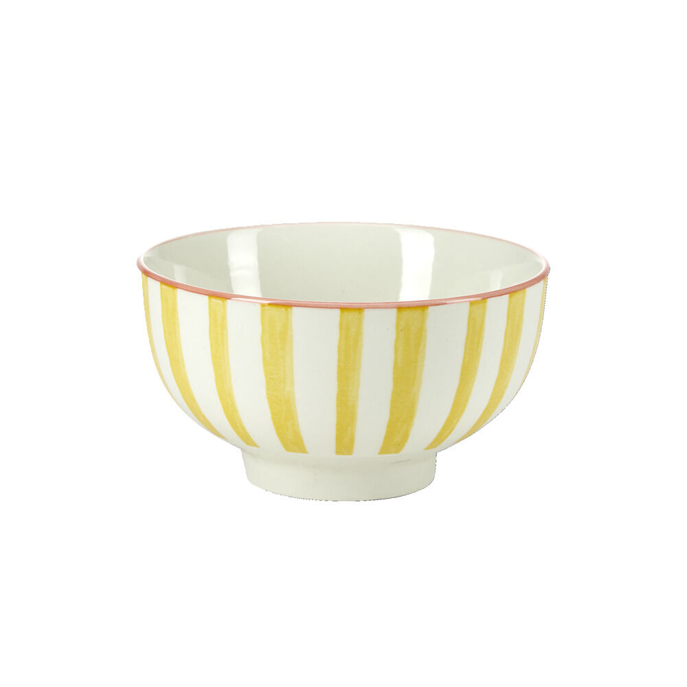 Coupelle porcelaine "Ciao Bella" blanche et jaune Ø11,5cm