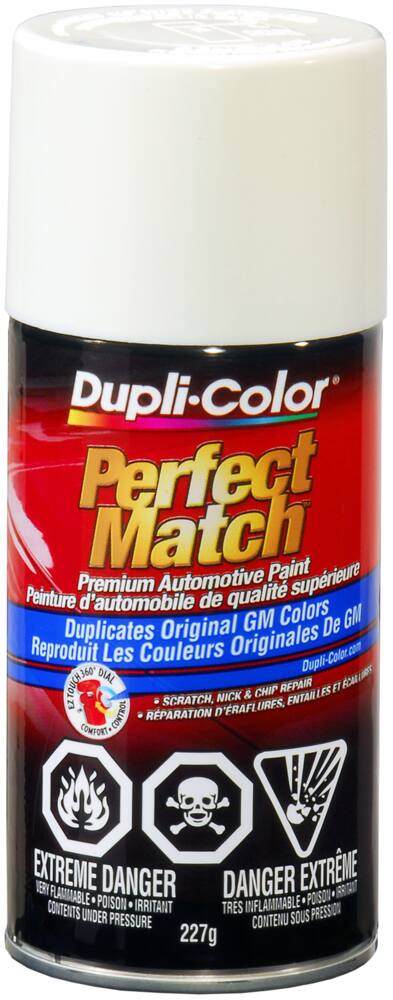 Dupli-Color Perfect Match Premium Acrylic Lacquer Automotive Aerosol Spray Paint, Dover/Arctic White (11, WA 3967), 227-g