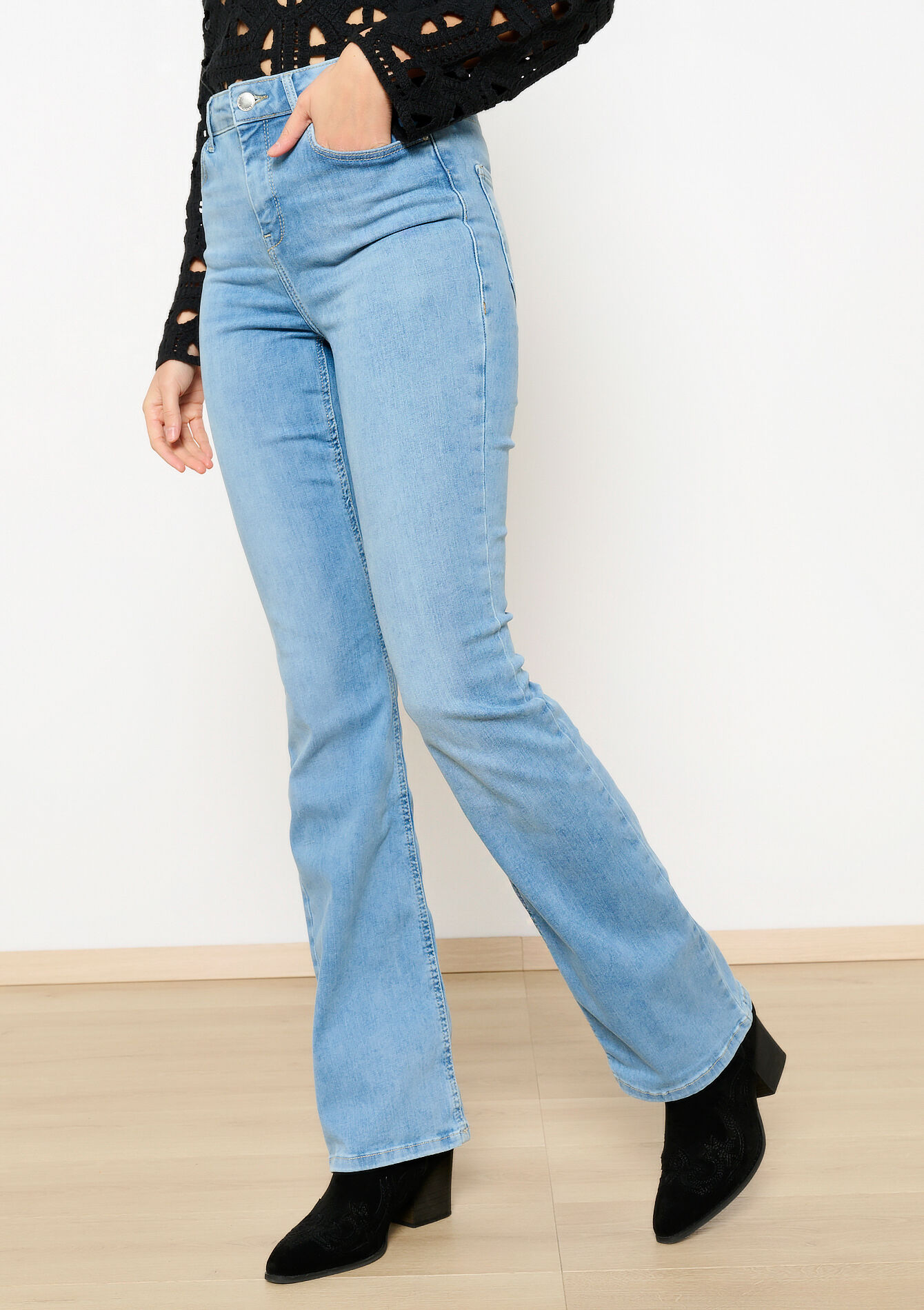 Bootcut jeans met hoge taille