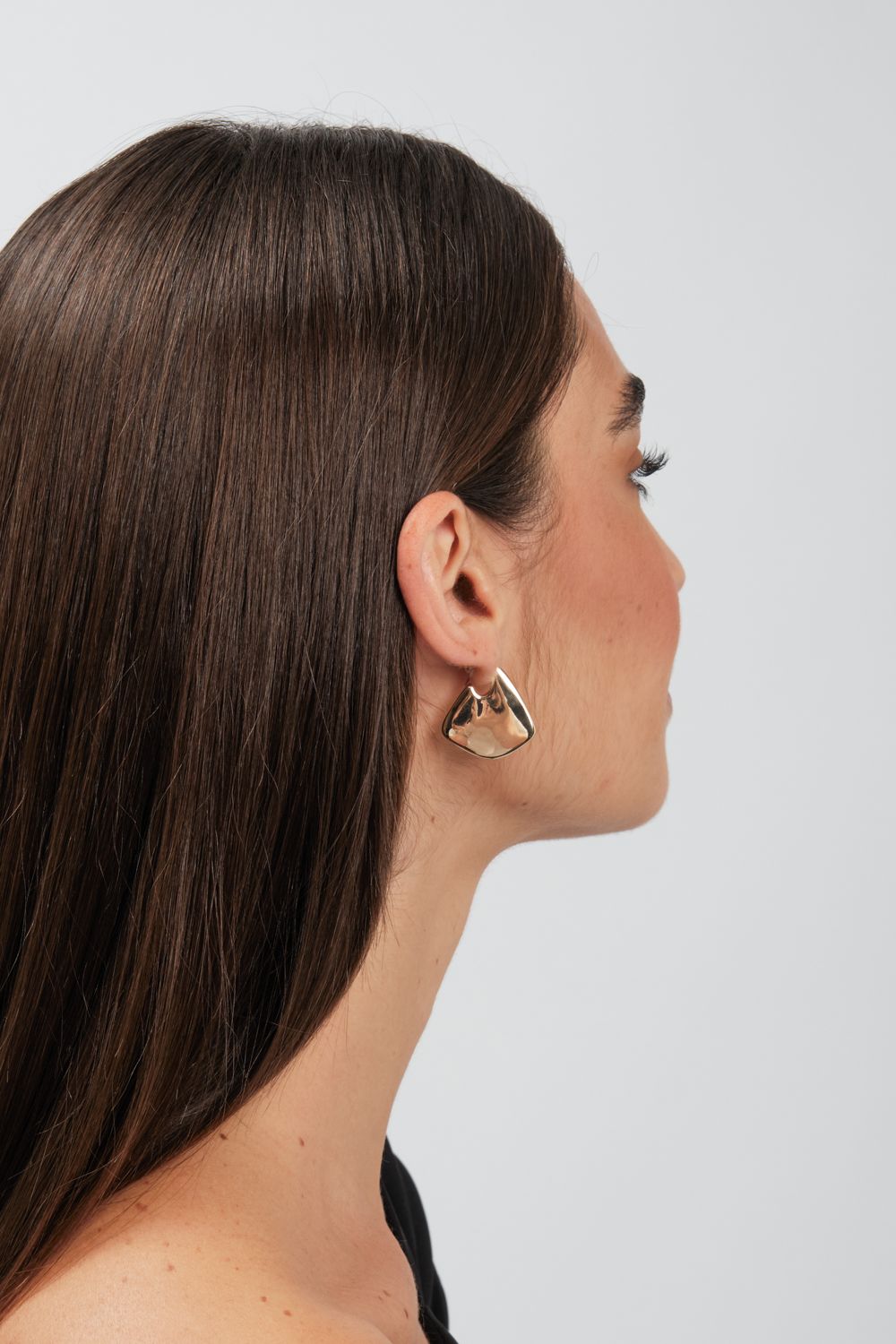 Jon Richard Gold Plated Angular Polished Earrings