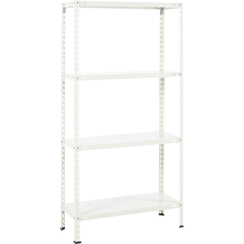 Etagère de rangement en métal blanc 150 x 75 x 30 cm PRACTO HOME